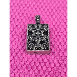 Lia Sophia La Fleur Reversible Marcasite Pendant